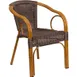 Flash Furniture SDA-AD632009D-2-GG Cadiz Series Patio Stacking Armchair, Rattan Seat & Back, Aluminum Frame, Red Bamboo Finish 1 image