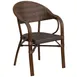 Flash Furniture SDA-AD642003R-1-GG Milano Series Rattan Stackable Outdoor Armchair, Red Bamboo, Cocoa, Aluminum Frame 1 image