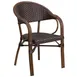 Flash Furniture SDA-AD642003R-2-GG Milano Series Red Bamboo Stackable Patio Armchair 1 image