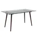 Flash Furniture SK-17GC-034-E-GG 55"W Rectangular Dining Table, Espresso Finish Beechwood Frame, 8mm Tempered Glass Top 1 image
