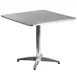 Flash Furniture TLH-053-3-GG 31.5 Square Smooth Stainless Steel Outdoor Table, Aluminum Base 1 image