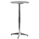 Flash Furniture TLH-059A-GG Bar Height Round Outdoor Table, 23.25" Dia, Stainless Steel Top, Aluminum Base 1 image