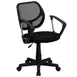 Flash Furniture WA-3074-BK-A-GG Chair, 30-1/2"-34-1/2" Height, 250 lb, Black Mesh Back, Nylon Arms, Casters 1 image