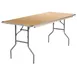 Flash Furniture XA-3072-BIRCH-M-GG Heavy Duty 72"W x 30"D x 30"H Folding Banquet Table, Birchwood, 551 lbs, Rectangular, Commercial Use 1 image