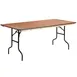 Flash Furniture XA-3672-P-GG Folding Banquet Table, 72"W x 36"D x 30"H, Rectangular, Okoume Hardwood, 580 lbs, Black PVC Edge 1 image