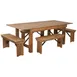 Flash Furniture XA-FARM-1-GG Hercules Series 84in Rectangular Farm Table Set, 30in Height, Solid Pine, 8 Adults 1 image
