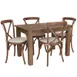 Flash Furniture XA-FARM-17-GG Farm Table & Chair Set, 46"W x 30"D, Rustic Style, Solid Pine, 400 lbs Weight Capacity 1 image