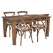 Flash Furniture XA-FARM-18-GG 60x38 4-Piece Farm Table Set, Rustic, 400 lbs, Solid Pine & Ash Wood 1 image