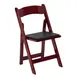 Flash Furniture XF-2903-MAH-WOOD-GG Hercules Folding Chair, Beechwood Frame, Vinyl Padded Seat, Waterproof 1 image