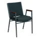 Flash Furniture XU-60154-GN-GG - Hercules Stackable Chair, 550 lbs, Green Polyester 12‑High Stack, Steel Frame 1 image