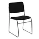 Flash Furniture XU-8700-CHR-B-30-GG Hercules Series Stacking Chair, 1000 lb, Chrome, Fabric Upholstery, Black 1 image