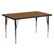 Flash Furniture XU-A2460-REC-OAK-H-A-GG 60" Rectangular Activity Table, Oak Laminate Top, 24"D, Adjustable Height 1 image