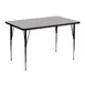 Flash Furniture XU-A3048-REC-GY-T-A-GG 48" Rectangular Activity Table, Gray Laminate Top, Adjustable 21-1/8" to 30-1/8" Height 1 image