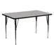 Flash Furniture XU-A3060-REC-GY-H-A-GG 60" Rectangular Activity Table, Gray Laminate Top, 30" Deep, Adjustable Height 21-1/4" to 30-1/4" 1 image