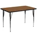 Flash Furniture XU-A3672-REC-OAK-H-A-GG 72" Rectangular Activity Table, Oak Laminate Top, Adjustable 21.25-30.25" Height 1 image
