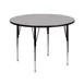 Flash Furniture XU-A42-RND-GY-T-A-GG 42" Round Activity Table, Gray Laminate Top, Adjustable 21-1/8" to 30-1/8" Height 1 image