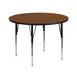 Flash Furniture XU-A42-RND-OAK-H-A-GG 42" Round Adjustable Height Activity Table, Oak Laminate Top, Black Powder Coated Steel Legs 1 image