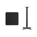 Flash Furniture XU-BLKTB-2424-T2222B-GG 24x24 Black Laminate Bar Height Table, MDF Top, 43-1/8H, Four Point Base 1 image