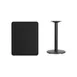 Flash Furniture XU-BLKTB-2430-TR18-GG 30"W Rectangular Black Laminate MDF Dining Table, Pedestal Base, 31"H 1 image