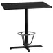 Flash Furniture XU-BLKTB-2442-T2230B-3CFR-GG 42"W Bar Height Table, Black Laminate, MDF Top, Four Point Base 1 image