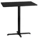 Flash Furniture XU-BLKTB-2442-T2230B-GG 42"W Bar Height Rectangular Table, Black Laminate, PVC Edge, 24"D, 43-1/8"H 1 image