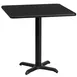 Flash Furniture XU-BLKTB-3030-T2222-GG 30x30 Square Black Laminate Dining Table, 31-1/8H, MDF Top, PVC Edge, Cast Iron Base 1 image