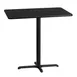 Flash Furniture XU-BLKTB-3042-T2230B-GG 42"W Bar Height Rectangular Table, Black Laminate, 43-1/8"H, Four Point Base 1 image