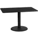 Flash Furniture XU-BLKTB-3048-TR24-GG 48"W Rectangular Dining Table, Black Laminate MDF Top, 24" Dia Round Base 1 image