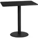 Flash Furniture XU-BLKTB-3048-TR24B-GG 48"W Rectangular Bar Height Table, Black Laminate, 30"D x 43-1/8"H, MDF Top, Cast Iron Base 1 image