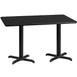 Flash Furniture XU-BLKTB-3060-T2222-GG 60" Rectangular Black Laminate Dining Table, 30"H, MDF Top, Four Point Pedestal Base 1 image