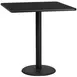Flash Furniture XU-BLKTB-4242-TR24B-GG 42x42 Black Laminate Bar Height Table, 43-1/8H, MDF Top, Round Base 1 image