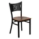 Flash Furniture XU-DG-60099-COF-CHYW-GG Hercules Series Restaurant Chair, Metal Back with Coffee Cutout, Cherry Finish Plywood Seat, Black Powder Coated Steel Frame 1 image