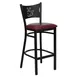 Flash Furniture XU-DG-60114-COF-BAR-BURV-GG Hercules Series Restaurant Bar Stool, Metal Back, Burgundy Vinyl Upholstered Seat, 18 Gauge Steel Frame 1 image