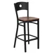 Flash Furniture XU-DG-60120-CIR-BAR-CHYW-GG Hercules Series Metal Back Restaurant Bar Stool, Cherry Wood Seat, Black Powder Coated Steel Frame 1 image