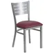 Flash Furniture XU-DG-60401-BURV-GG Hercules Series Restaurant Chair, Metal Cutout Slat Back, Burgundy Vinyl Upholstered Seat, 18 Gauge Steel Frame 1 image