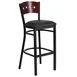 Flash Furniture XU-DG-60515-MAH-BAR-BLKV-GG Hercules Series Mahogany Wood Back Restaurant Bar Stool with Black Vinyl Upholstered Seat 1 image
