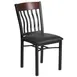 Flash Furniture XU-DG-60618-WAL-BLKV-GG Hercules Eclipse Series Restaurant Chair, Walnut Slat Back, Black Vinyl Seat, 18 Gauge Steel Frame 1 image