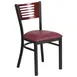 Flash Furniture XU-DG-6G5B-MAH-BURV-GG Hercules Series Restaurant Chair, Wood Back, Burgundy Vinyl Seat, 18 Gauge Steel Frame 1 image