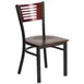 Flash Furniture XU-DG-6G5B-MAH-MTL-GG Hercules Series Restaurant Chair, Mahogany Finish Wood Back & Seat, Welded Steel Frame 1 image