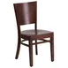 Flash Furniture XU-DG-W0094B-WAL-WAL-GG Lacey Series Restaurant Chair, Solid Wood Back, Walnut Finish Beechwood 1 image