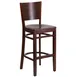 Flash Furniture XU-DG-W0094BAR-WAL-WAL-GG Lacey Series Restaurant Bar Stool, Solid Wood Back, Walnut Finish Beechwood Seat, Mortise & Tenon Construction 1 image