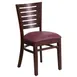 Flash Furniture XU-DG-W0108-WAL-BURV-GG Darby Series Restaurant Chair, Wood Slat Back, Burgundy Vinyl Seat, Walnut Finish 1 image