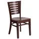 Flash Furniture XU-DG-W0108-WAL-WAL-GG Darby Series Restaurant Chair, Wood Slat Back, Walnut Finish Beechwood 1 image