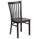 Flash Furniture XU-DG6Q4BSCH-WALW-GG Hercules Series Restaurant Chair, Metal Slatted Back, Walnut Finish Plywood Seat, 18 Gauge Steel Frame 1 image