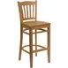 Flash Furniture XU-DGW0008BARVRT-NAT-GG Hercules Series Restaurant Bar Stool, Wood Slat Back, Beechwood Frame, Natural Finish 1 image