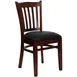 Flash Furniture XU-DGW0008VRT-MAH-BLKV-GG Hercules Series Restaurant Chair, Wood Slat Back, Black Vinyl Seat, Mahogany Finish 1 image
