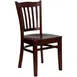 Flash Furniture XU-DGW0008VRT-MAH-GG Hercules Series Mahogany Finish Beechwood Restaurant Chair with Slat Back 1 image