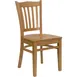 Flash Furniture XU-DGW0008VRT-NAT-GG Hercules Series Restaurant Chair, Wood Slat Back, Beechwood Frame, Natural Finish 1 image