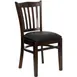 Flash Furniture XU-DGW0008VRT-WAL-BLKV-GG Hercules Series Restaurant Chair, Wood Slat Back, Black Vinyl Seat, Walnut Finish 1 image
