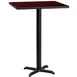 Flash Furniture XU-MAHTB-2424-T2222B-GG 24" Square Bar Height Table, Mahogany Laminate, Black PVC Edge, 43-1/8"H 1 image